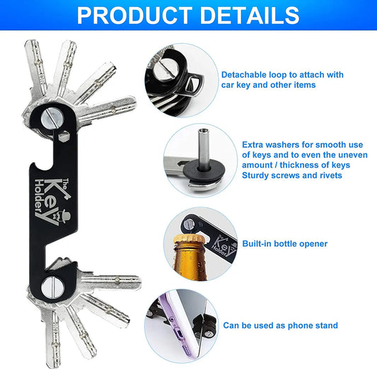 Smart Key Organizer Holder, Compact EDC Keychain