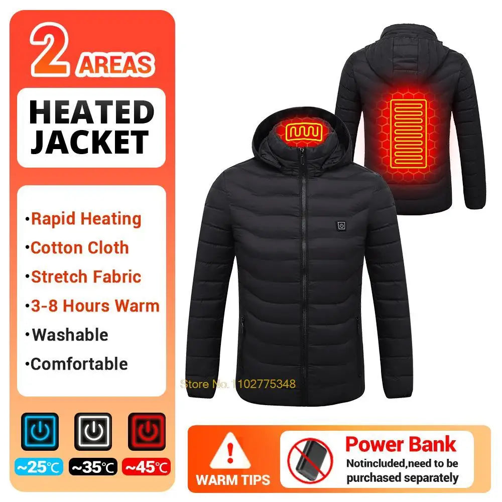 USB Electric Heated Jacket,2-21 Heating Zones