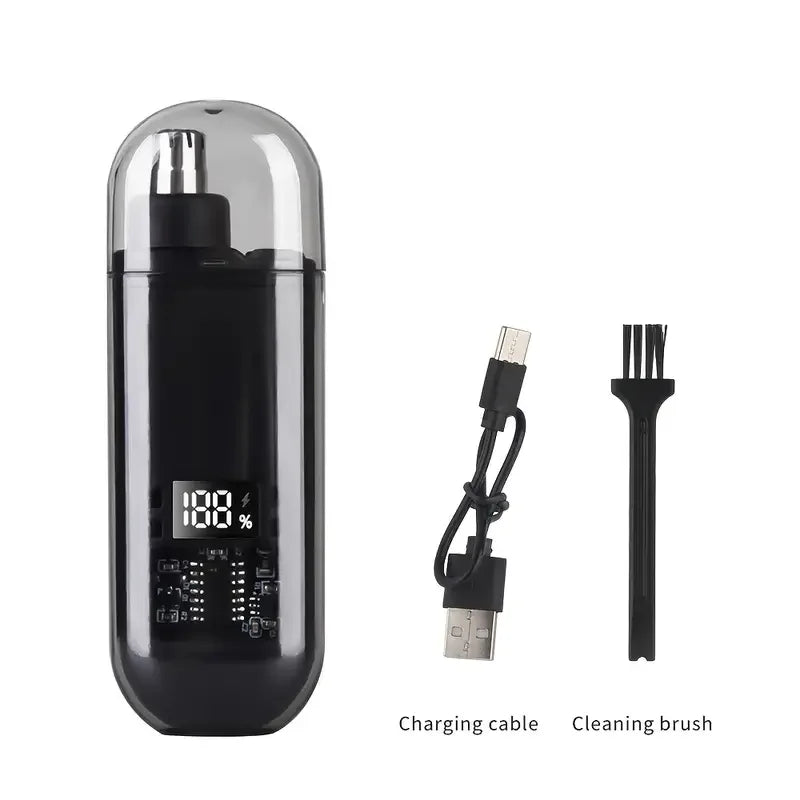 USB Electric Nose & Ear Hair Trimmer, Portable Mini Clipper