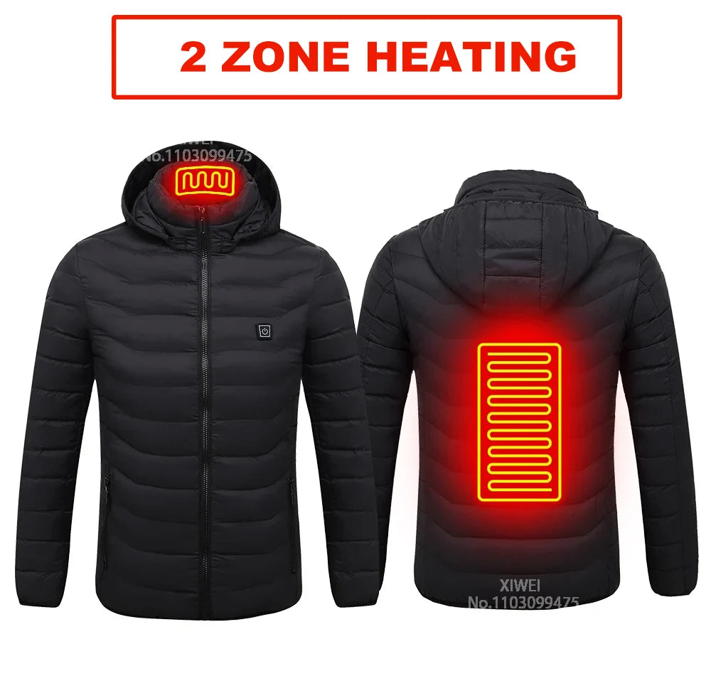 USB Electric Heated Jacket,2-21 Heating Zones