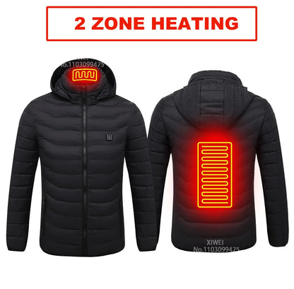 USB Electric Heated Jacket,2-21 Heating Zones