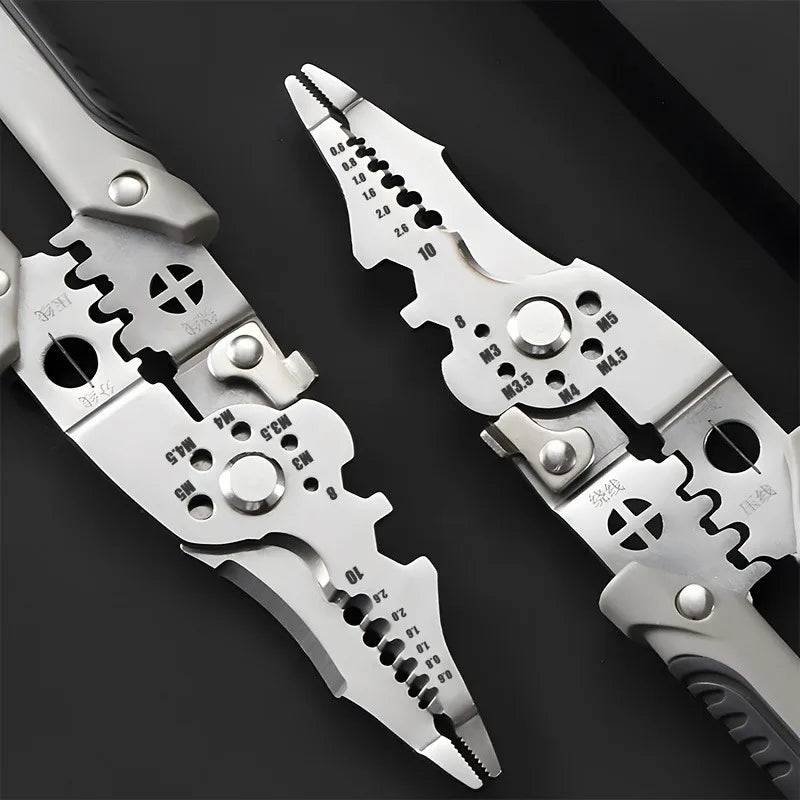 6-in-1 Multifunctional Electrician Pliers, Wire Stripper & Crimping Tool