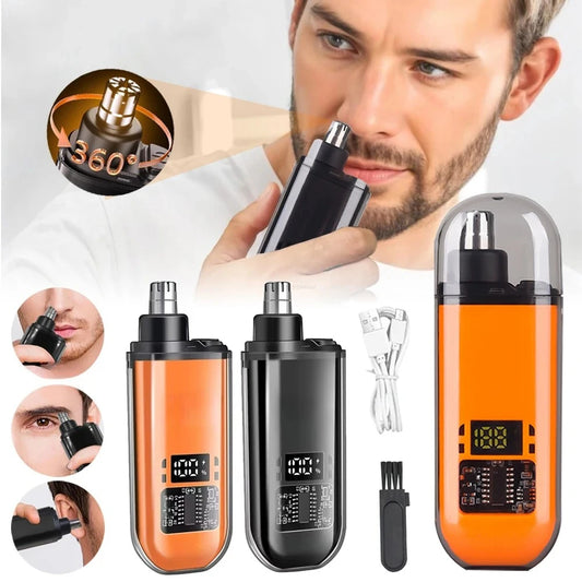 USB Electric Nose & Ear Hair Trimmer, Portable Mini Clipper
