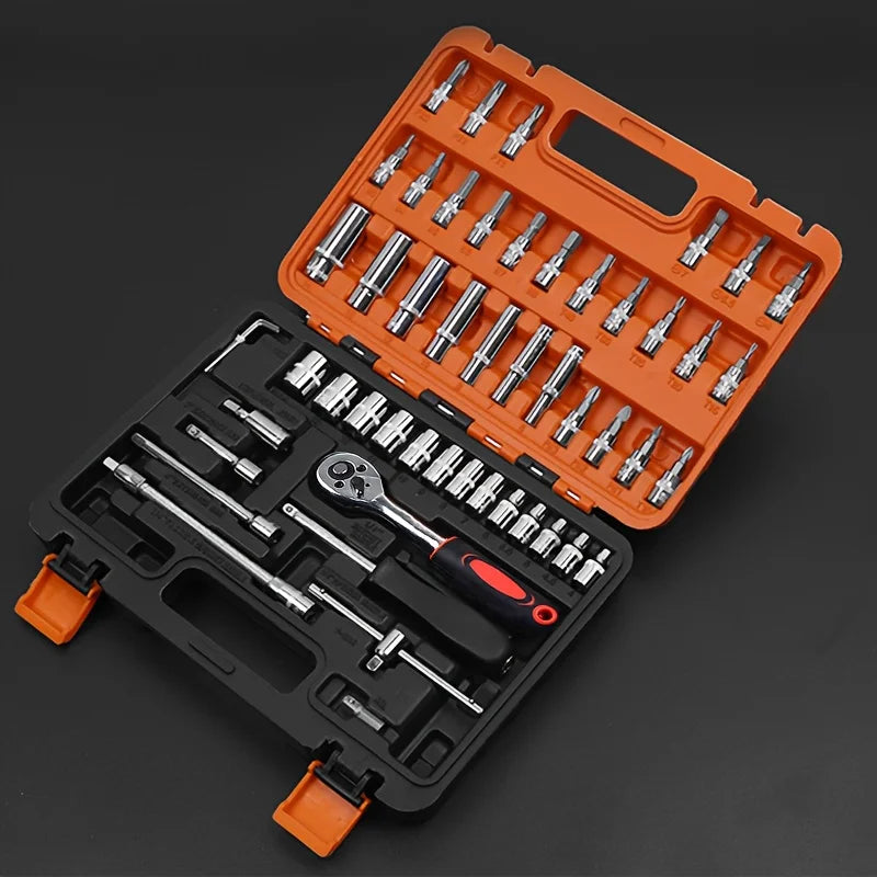 Motorcycle & Off-Road Car Repair Tool Kit — Complete Stainless Steel Set