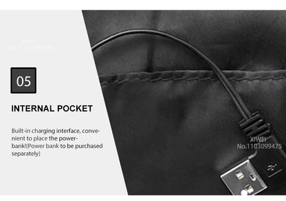 USB Electric Heated Jacket,2-21 Heating Zones