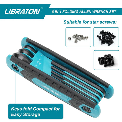 8-in-1 Folding Allen & Torx Wrench Set, Metric Hex Key Kit