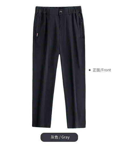 Men's Ice Silk Summer Pants, quick Dry Stretch Up to 7XL