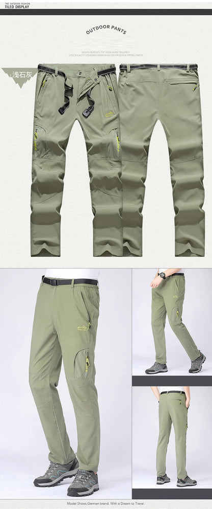 Men's Lightweight Tactical Hiking Pants, Quick Dry Stretch Up to 5XL