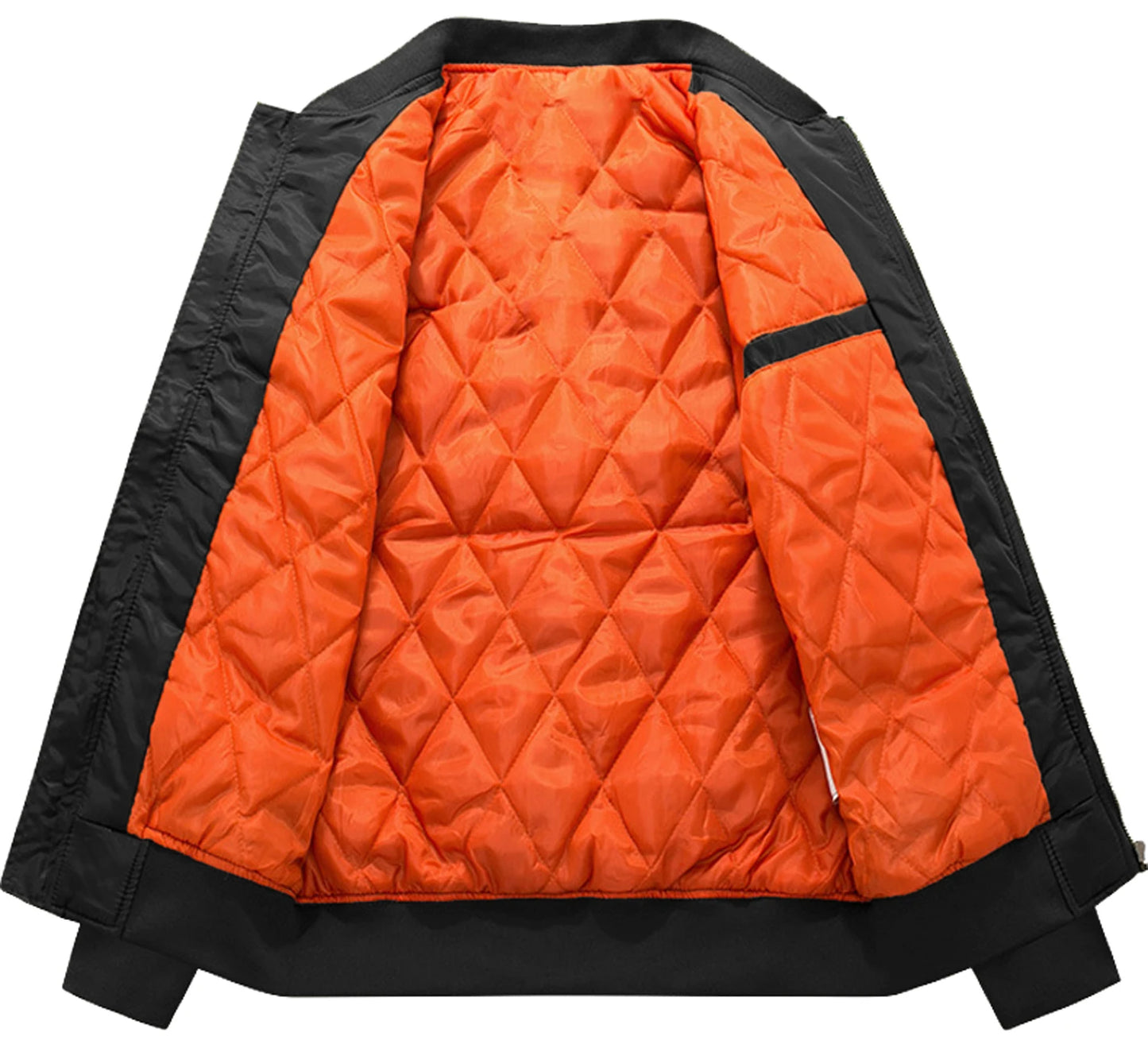 Men's Padded Bomber Jacket, Retro Pilot Varsity Streetwear Coat