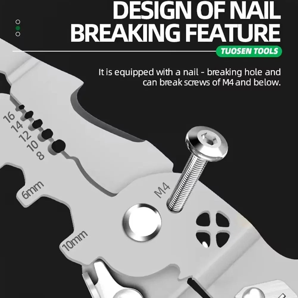 Foldable Wire Stripper & Crimping Pliers — Multifunctional