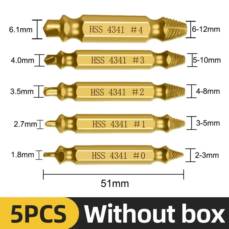 Damaged Screw & Broken Bolt Extractor Set