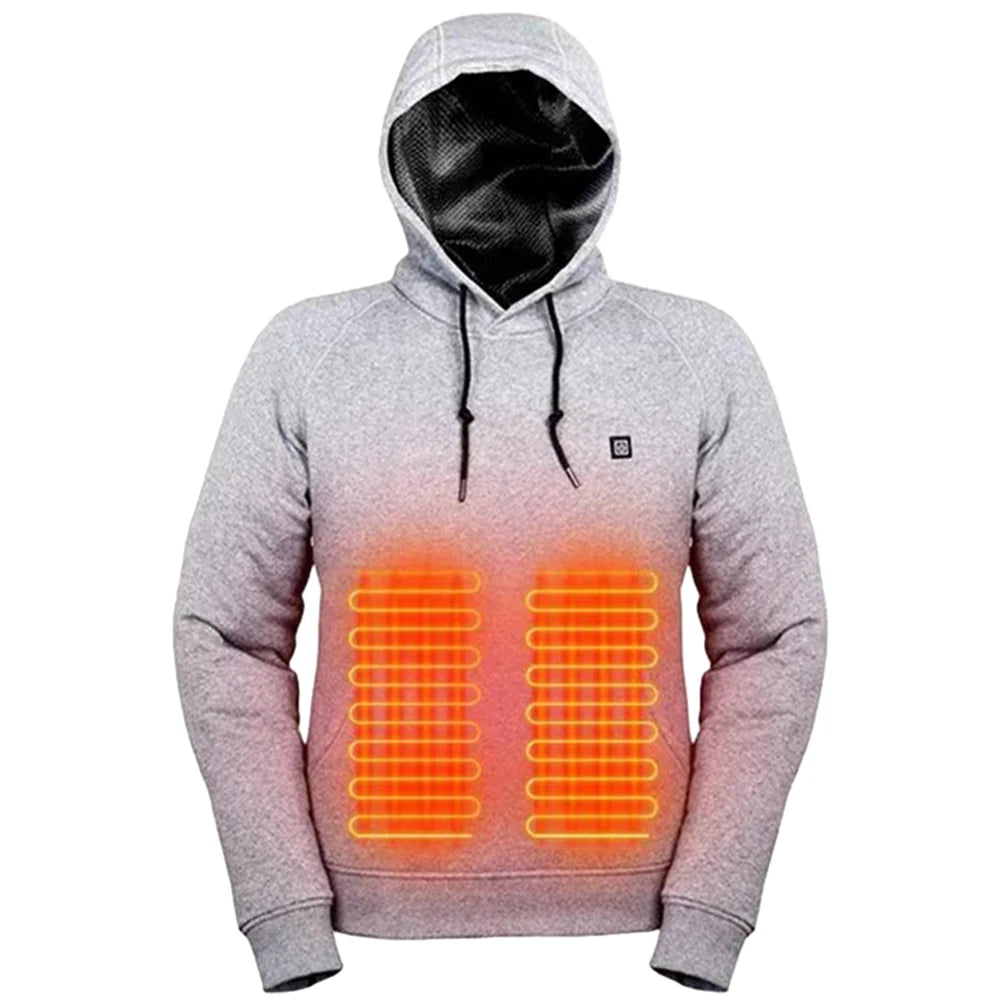 USB Heated Hoodie, 3 Heat Levels, Vintage Outdoor