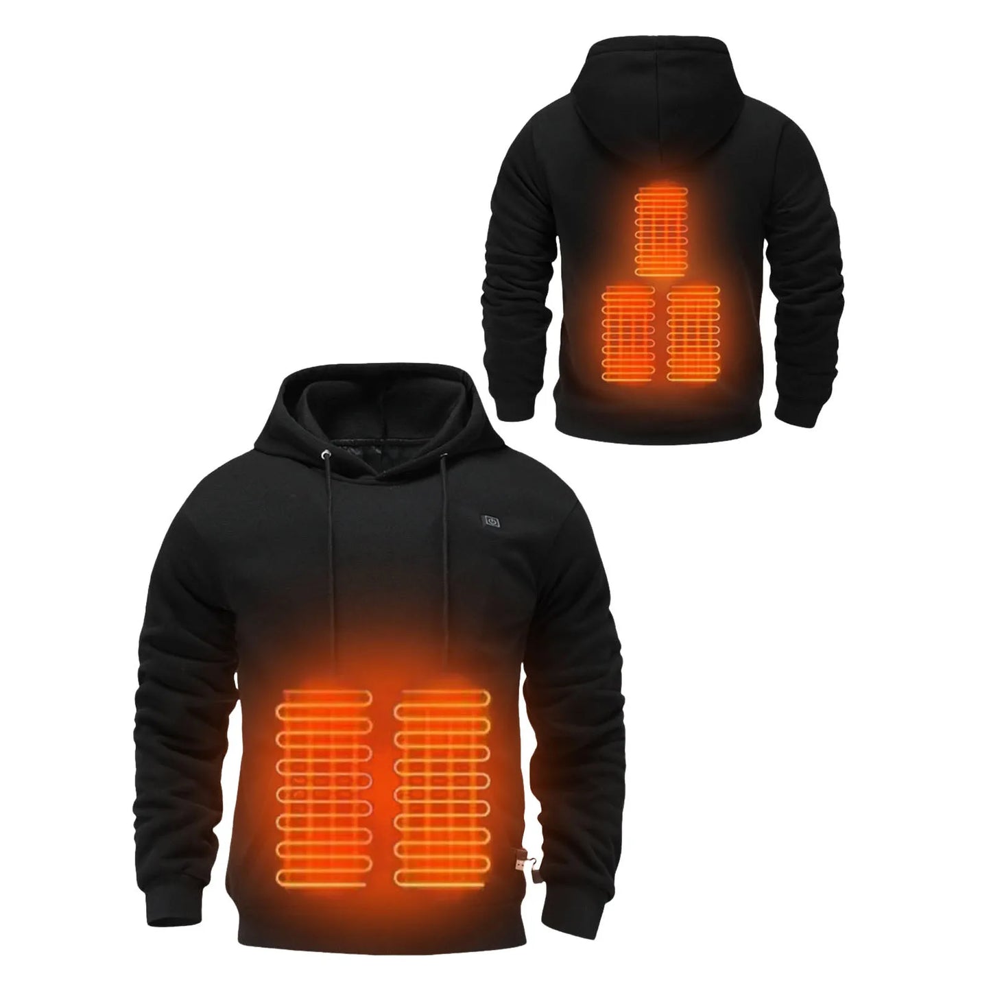 USB Heated Hoodie Sweatshirt, Unisex Thickened Pullover