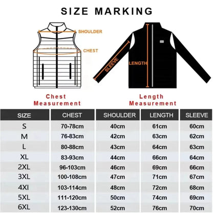 USB Electric Heated Jacket,2-21 Heating Zones