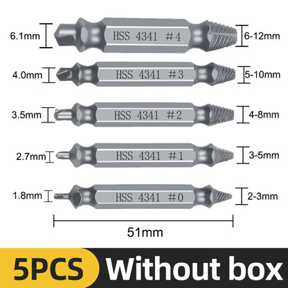 Damaged Screw & Broken Bolt Extractor Set