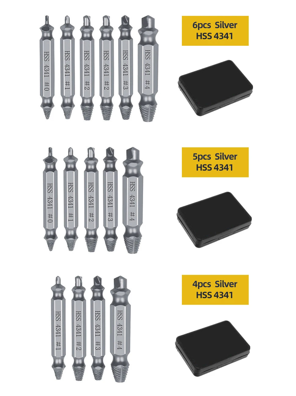 Damaged Screw & Broken Bolt Extractor Set