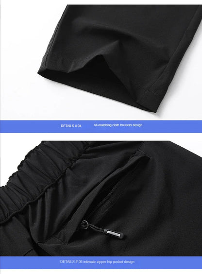 Men's Ice Silk Summer Pants, quick Dry Stretch Up to 7XL