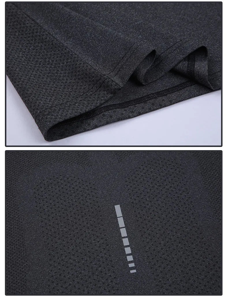 Men's Quick Dry Short Sleeve Sports Top, Breathable Cycling & Running Tee