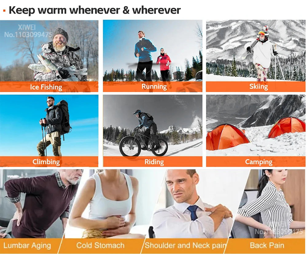 USB Electric Heated Jacket,2-21 Heating Zones