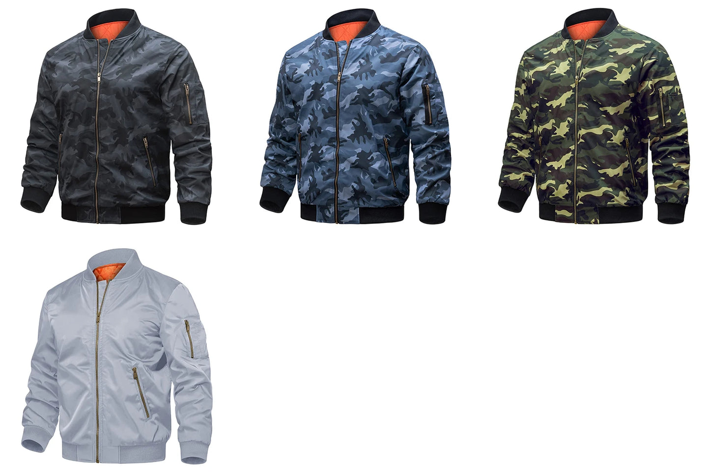 Men's Padded Bomber Jacket, Retro Pilot Varsity Streetwear Coat