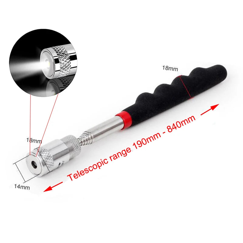 Telescopic Magnetic Pickup Rod, Extendable Retrieval Pen Tool