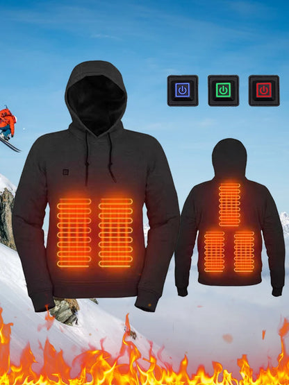 USB Heated Hoodie, 3 Heat Levels, Vintage Outdoor
