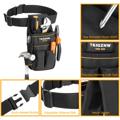 Tool Belt Pouch, 6 Pockets & 9 Screwdriver Loops