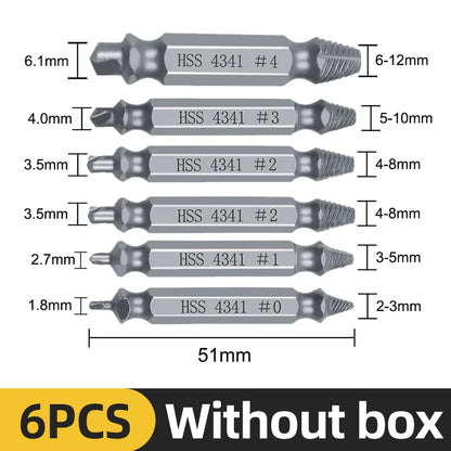 Damaged Screw & Broken Bolt Extractor Set