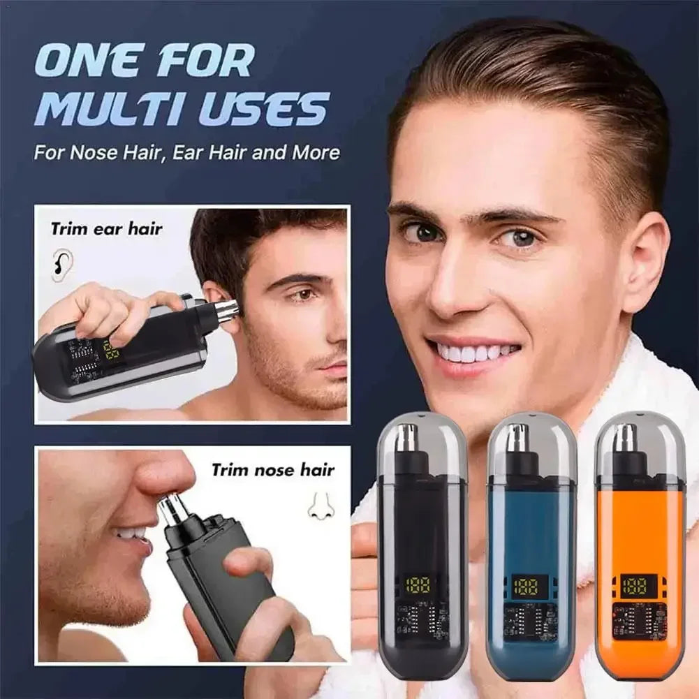 USB Electric Nose & Ear Hair Trimmer, Portable Mini Clipper