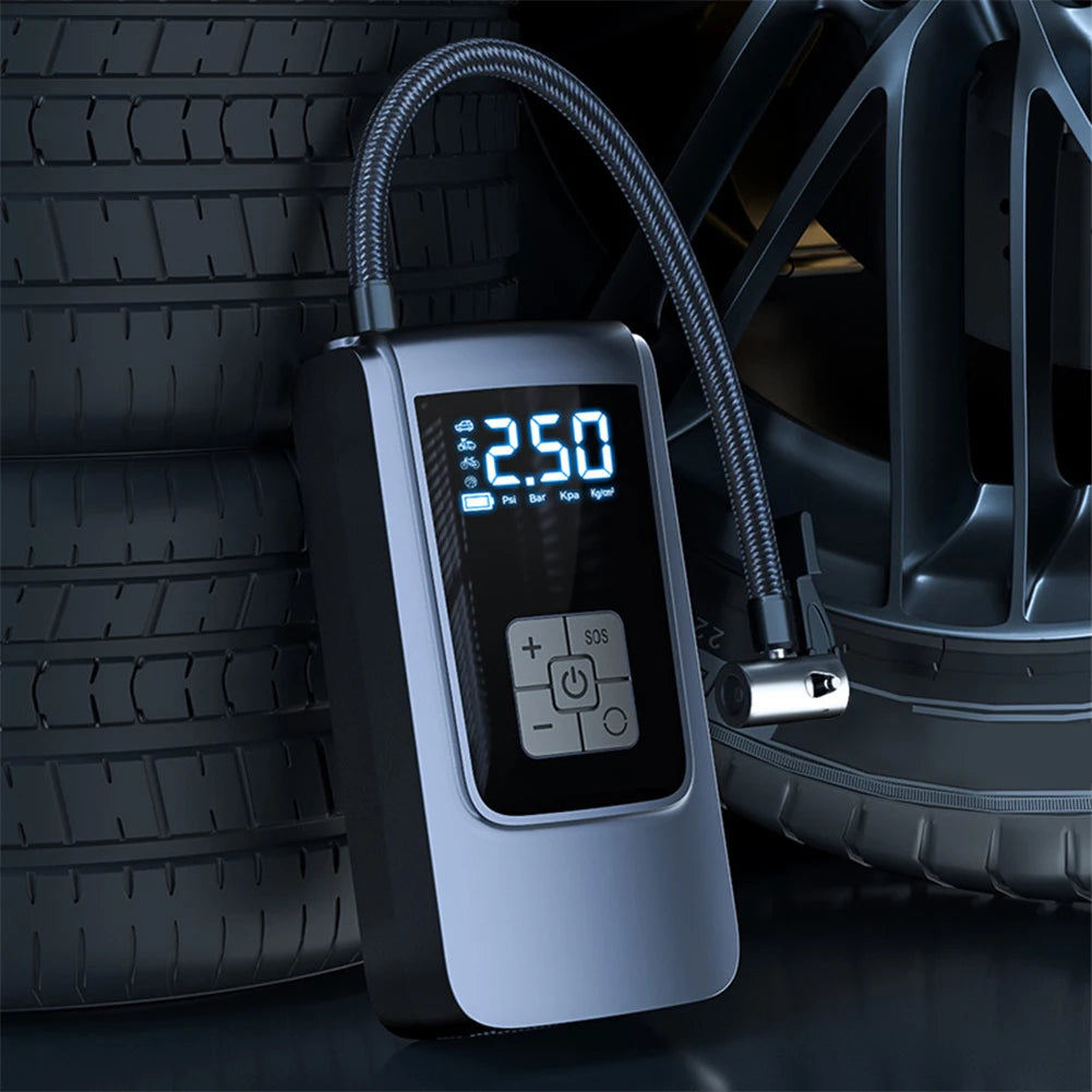 Portable Smart Tire Inflator, 12V Cordless Air Compressor