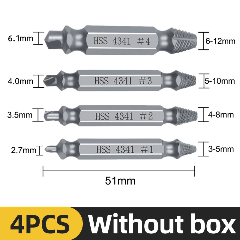 Damaged Screw & Broken Bolt Extractor Set