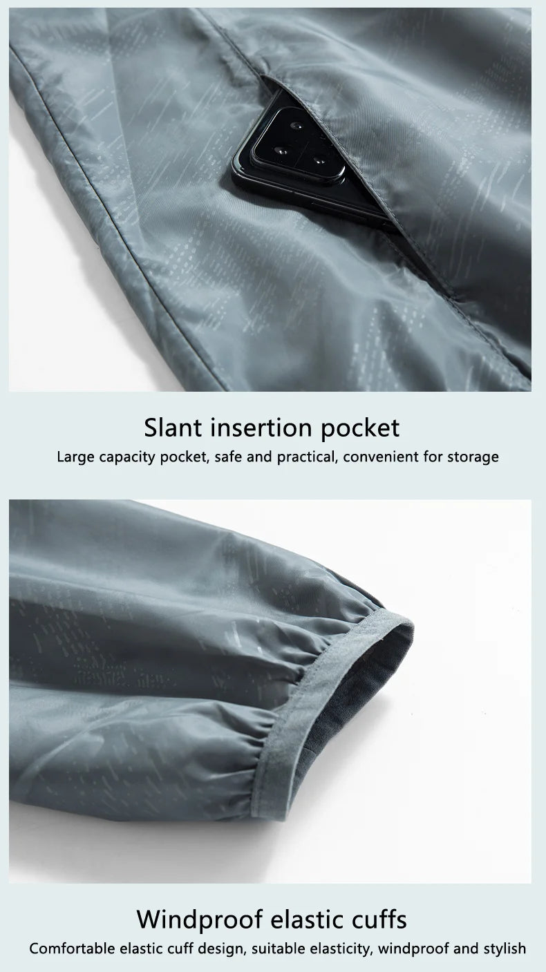 Men's Waterproof Windbreaker, Quick Dry Sun Protection Jacket