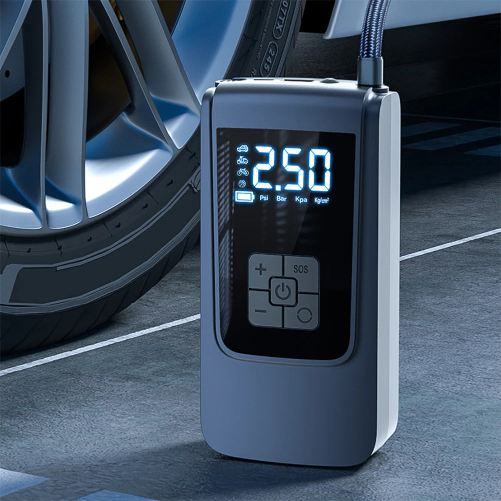 Portable Smart Tire Inflator, 12V Cordless Air Compressor