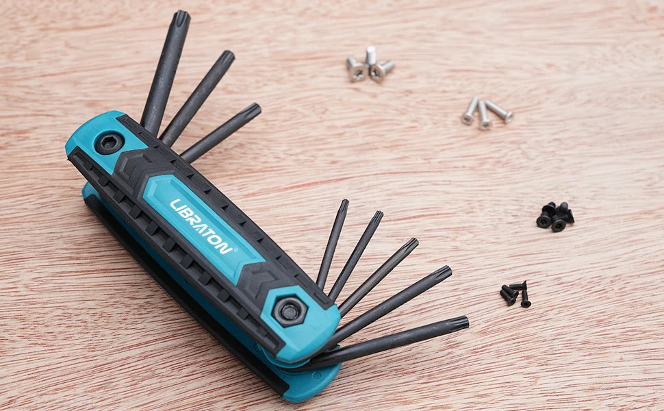 8-in-1 Folding Allen & Torx Wrench Set, Metric Hex Key Kit