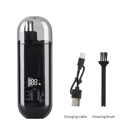 USB Electric Nose & Ear Hair Trimmer, Portable Mini Clipper