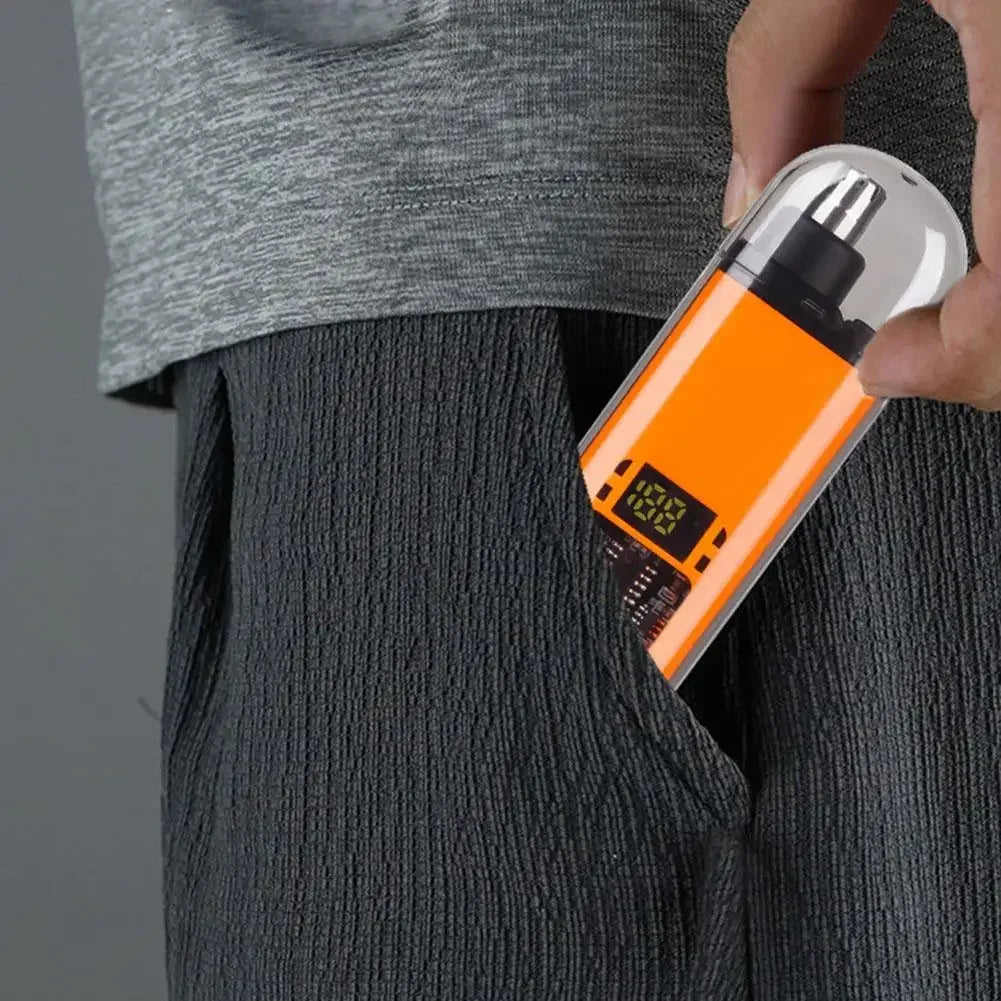 USB Electric Nose & Ear Hair Trimmer, Portable Mini Clipper
