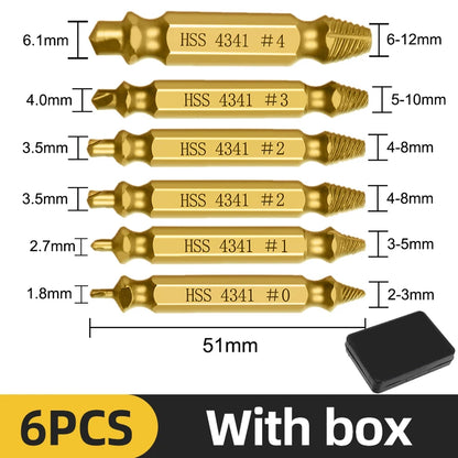 Damaged Screw & Broken Bolt Extractor Set