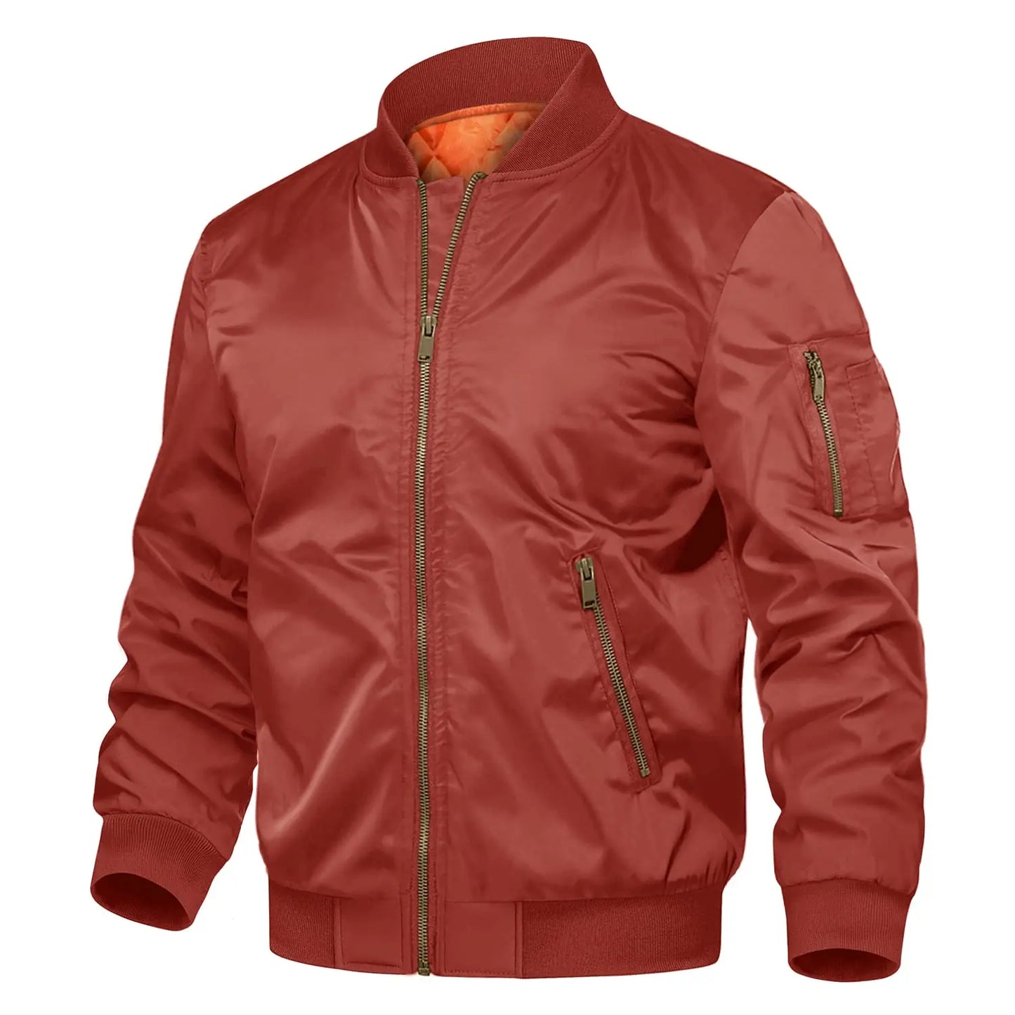 Men's Padded Bomber Jacket, Retro Pilot Varsity Streetwear Coat