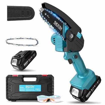 6-Inch Cordless Mini Chainsaw, 18V Compatible Electric Chain Saw
