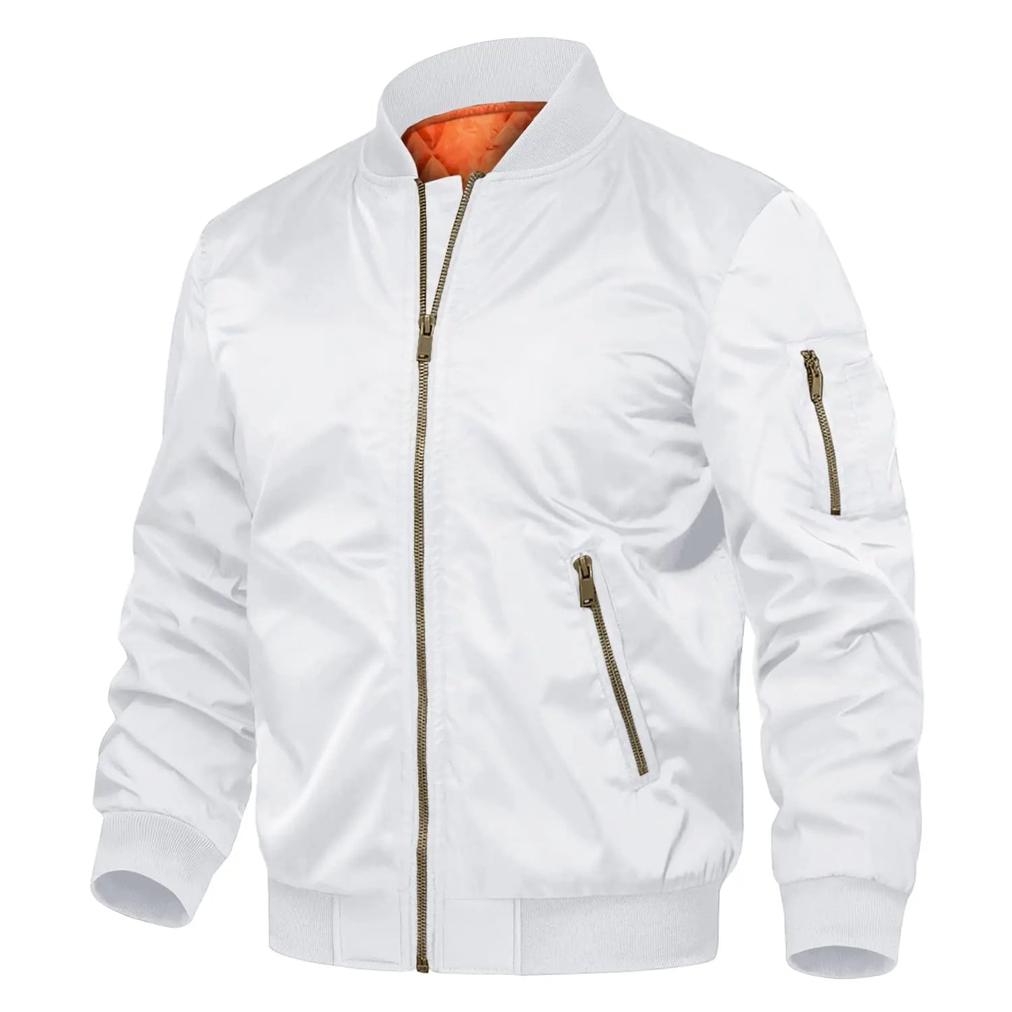 Men's Padded Bomber Jacket, Retro Pilot Varsity Streetwear Coat