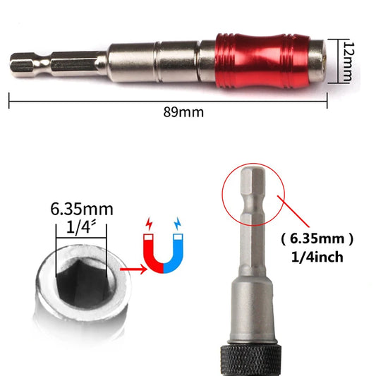 1/4" Hex Quick-Change Screwdriver Bit Extension Rod