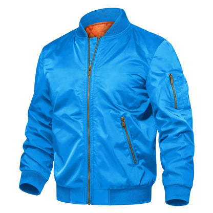 Men's Padded Bomber Jacket, Retro Pilot Varsity Streetwear Coat
