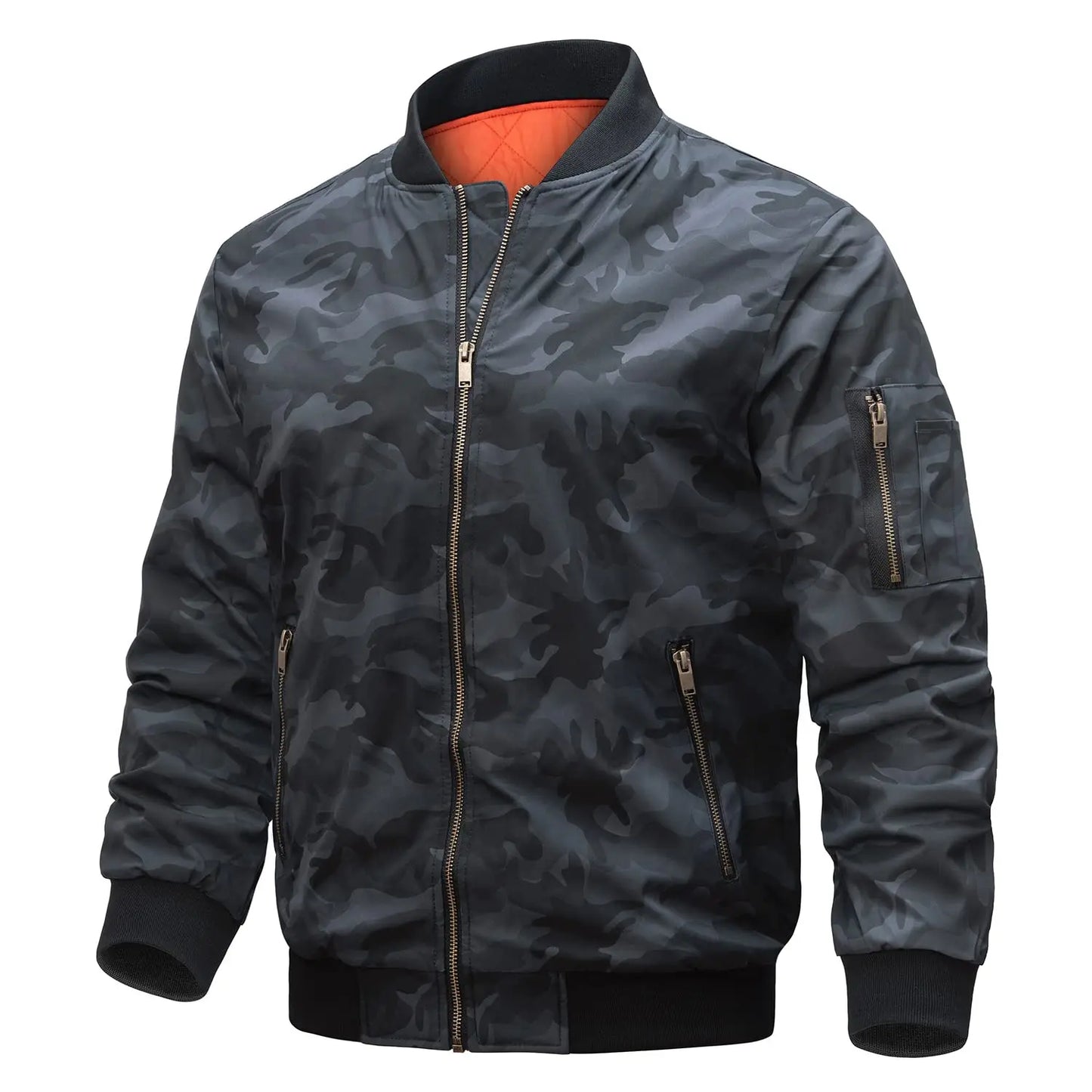 Men's Padded Bomber Jacket, Retro Pilot Varsity Streetwear Coat