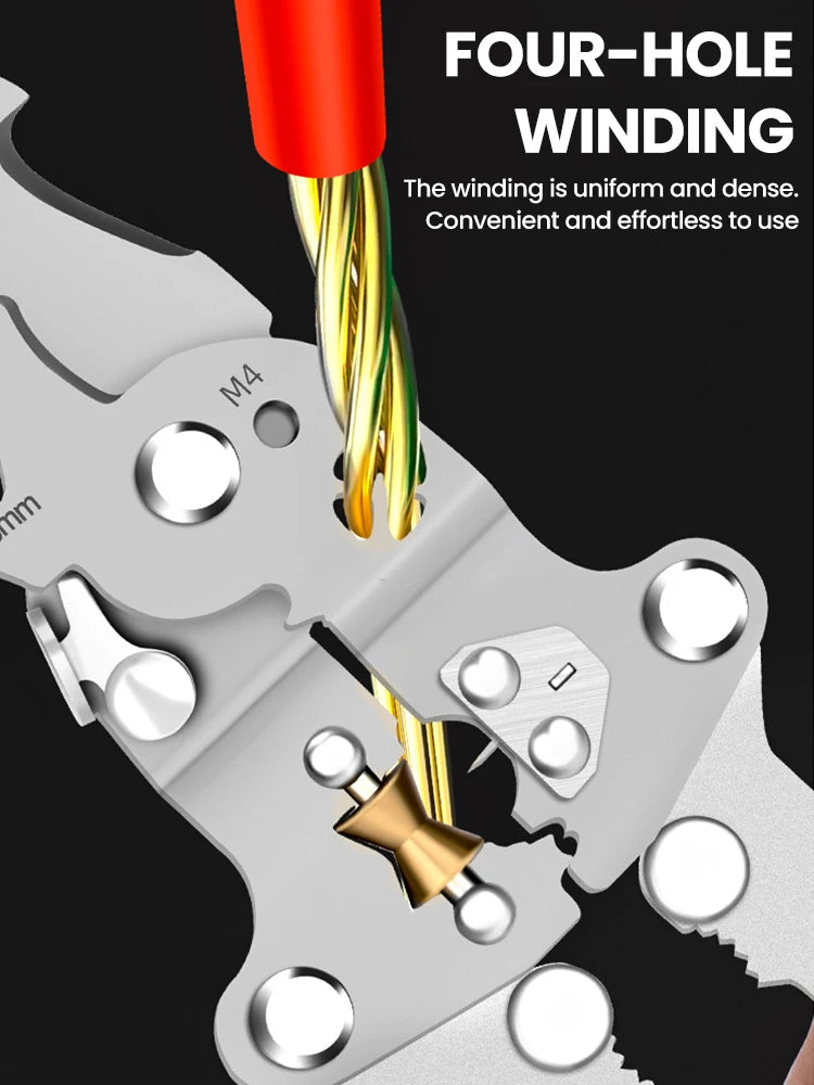 Foldable Wire Stripper & Crimping Pliers — Multifunctional
