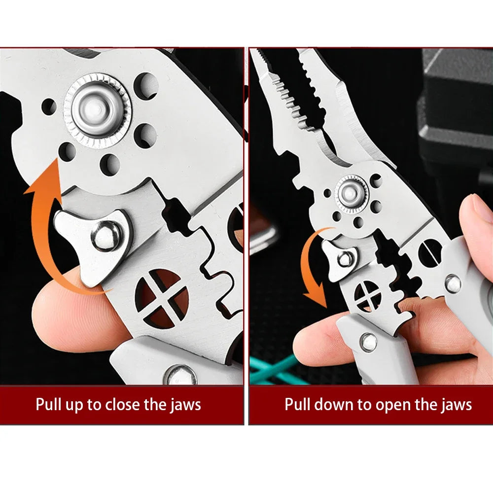 6-in-1 Multifunctional Electrician Pliers, Wire Stripper & Crimping Tool