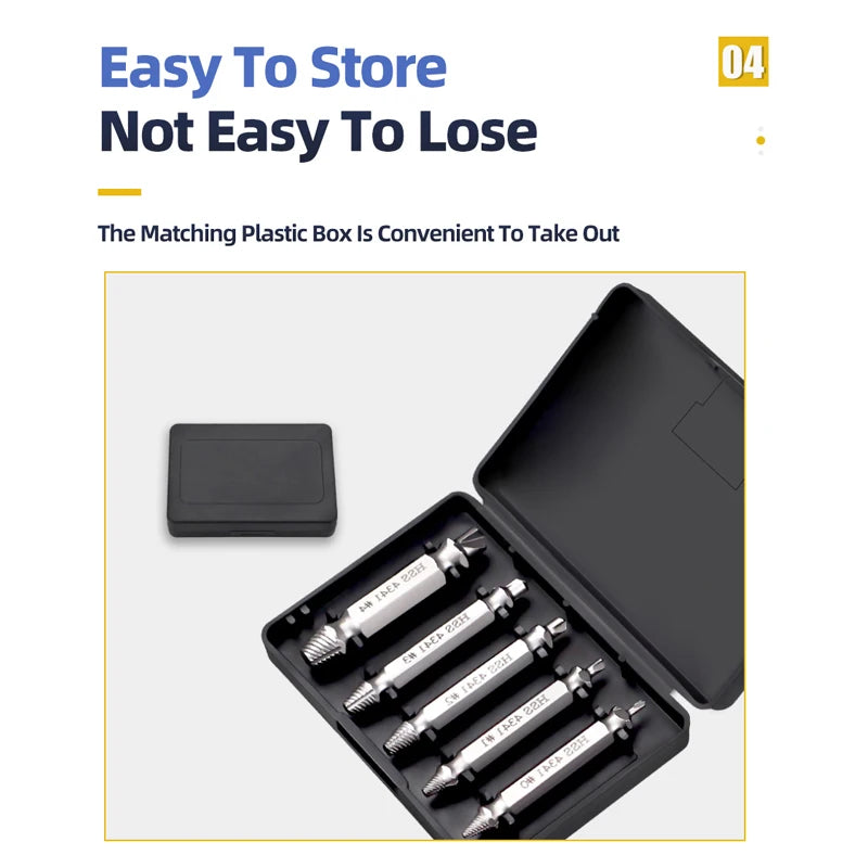 Damaged Screw & Broken Bolt Extractor Set