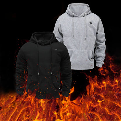USB Heated Hoodie Sweatshirt, Unisex Thickened Pullover