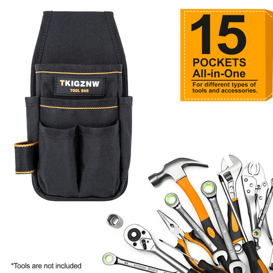 Tool Belt Pouch, 6 Pockets & 9 Screwdriver Loops