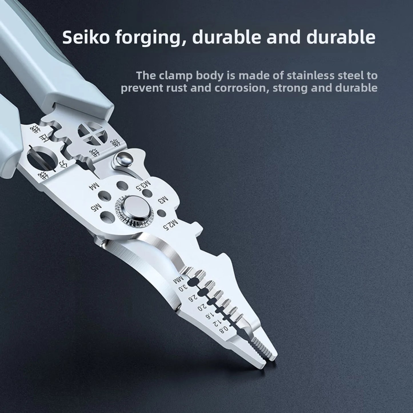 6-in-1 Multifunctional Electrician Pliers, Wire Stripper & Crimping Tool