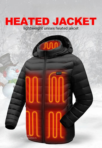USB Electric Heated Jacket,2-21 Heating Zones